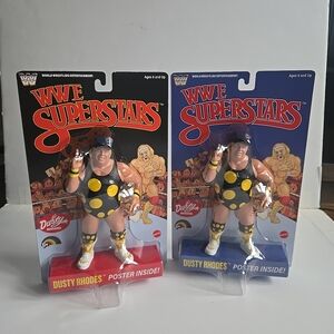 WWE Superstars Dusty Rhodes Retro Figure Mattel Poster Inside Carded
